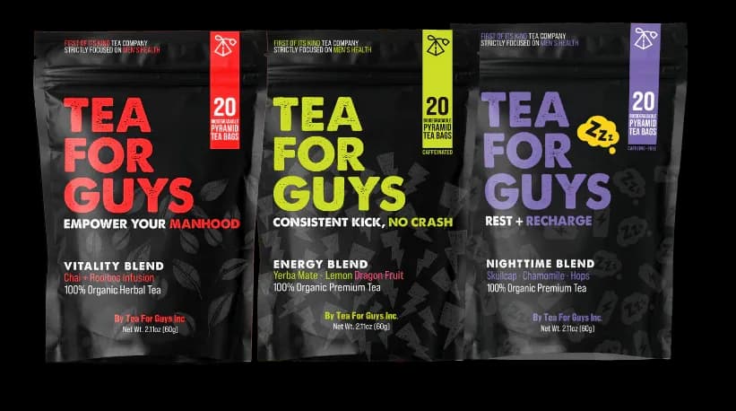 Tea For Guys Vitality, Energy and Nighttime blends