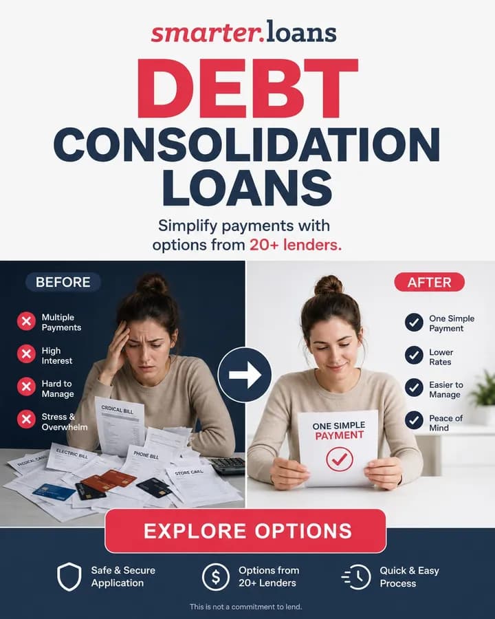 Smarter Loans paid social ad for debt consolidation loans